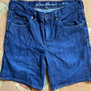 Eddie Bauer denim shorts boy friend fit. Specially dyed for Eddie Bauer.